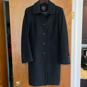 Anne Klein wool coat (charcoal, Size 10)